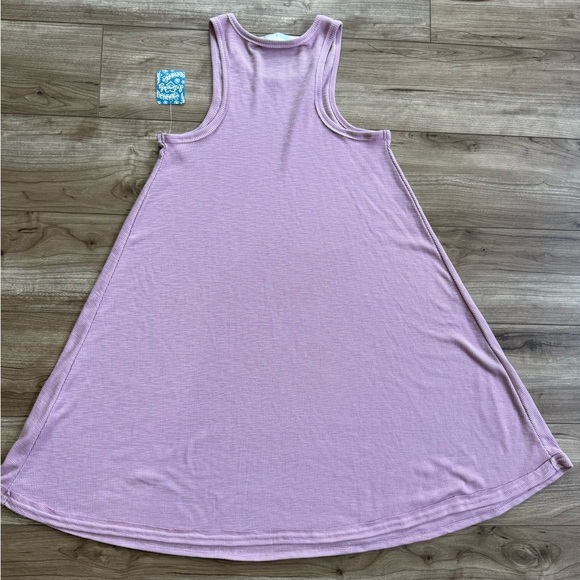 Free People FP Beach La Nite Tank Dress Swim Cover Up Lavender Ribbed XS NWT - Picture 4 of 13
